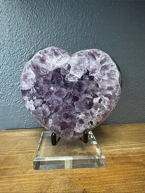 Heart-Shaped Amethyst Crystal Geode